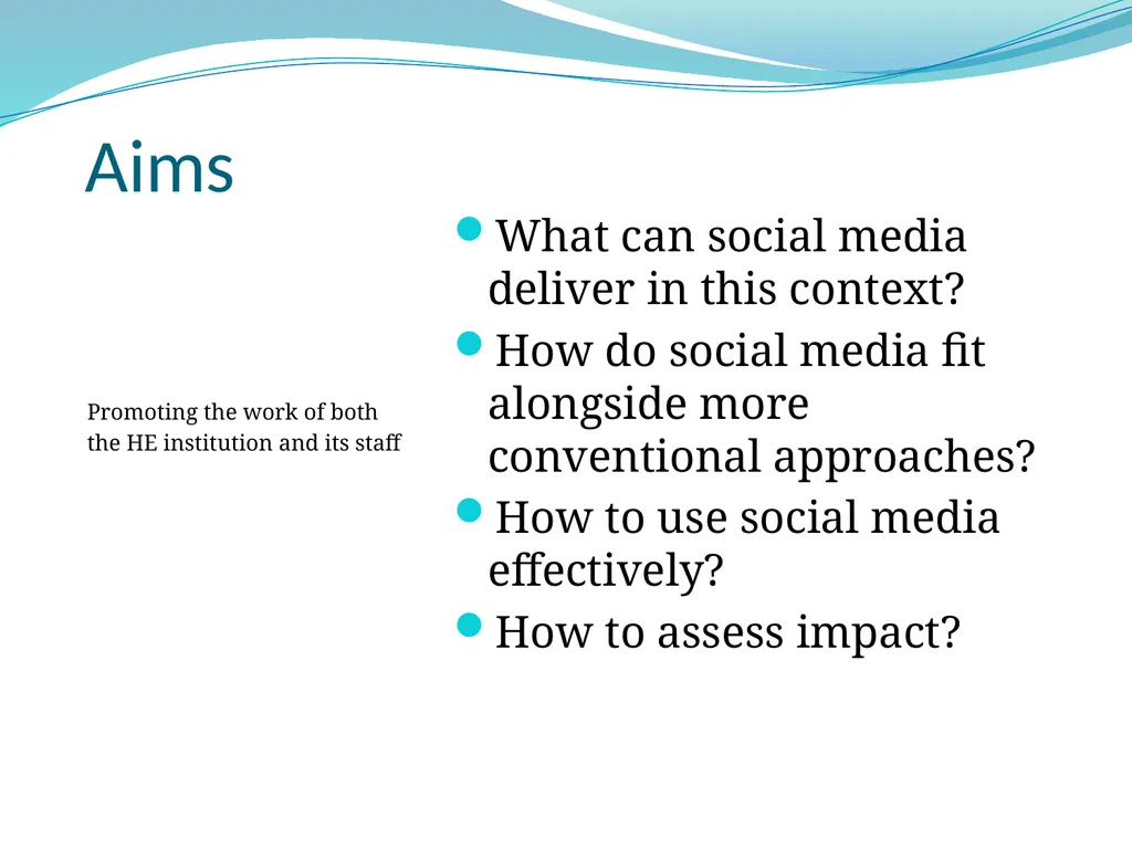 Using social media to enhance HEI reputation & - slide 2 of 14