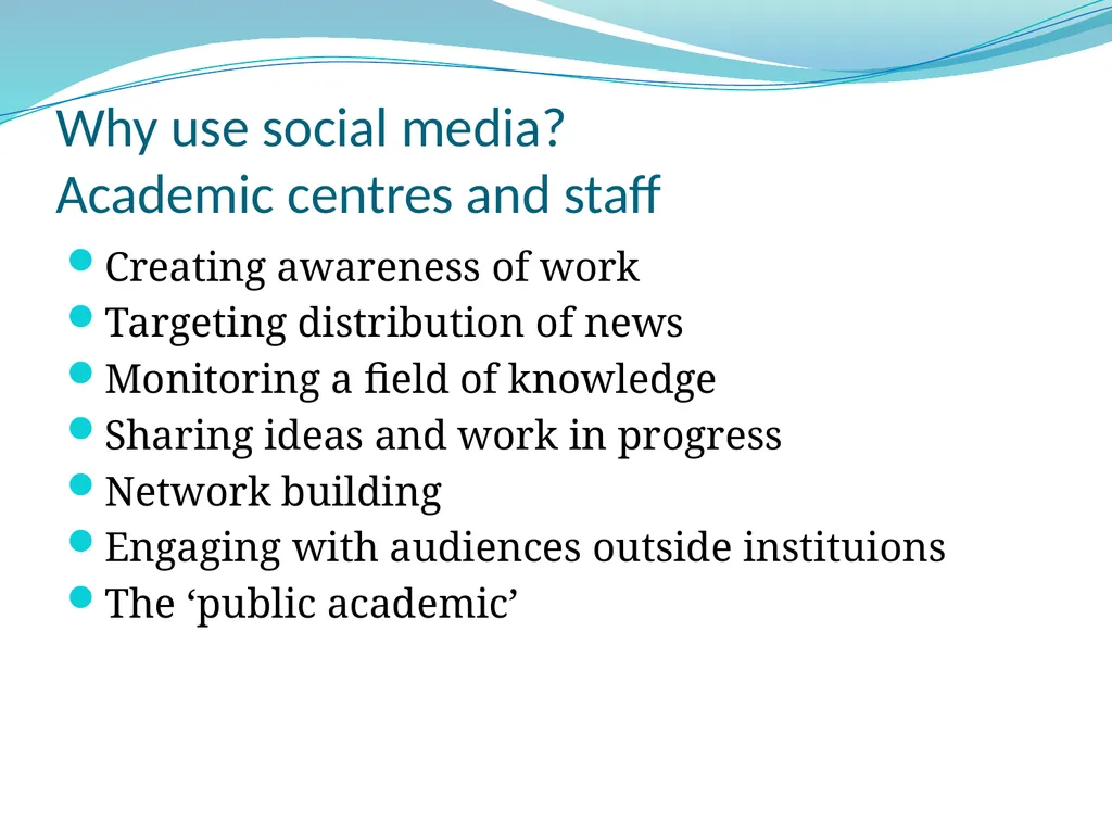 Using social media to enhance HEI reputation & - slide 5 of 14