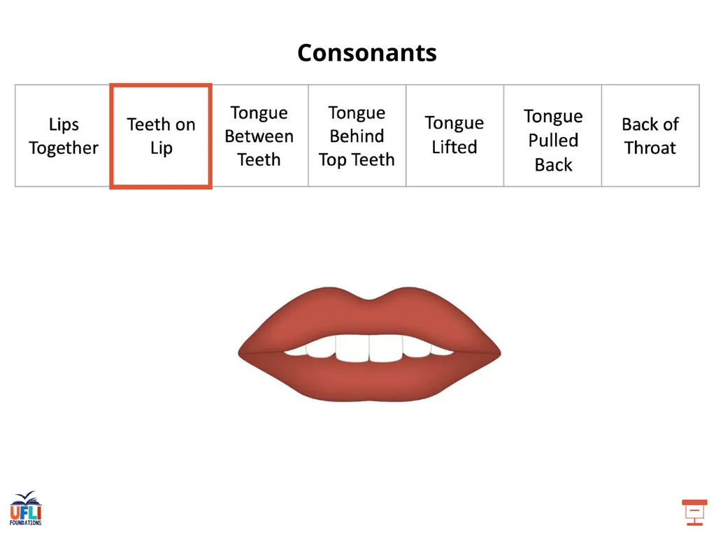 Getting Ready Lesson B Consonants Consonants - slide 8 of 31