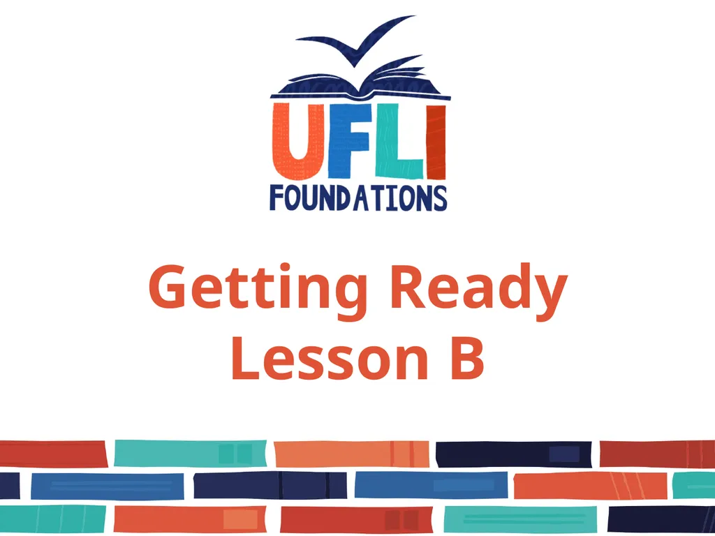 Getting Ready Lesson B Consonants Consonants - slide 1 of 31