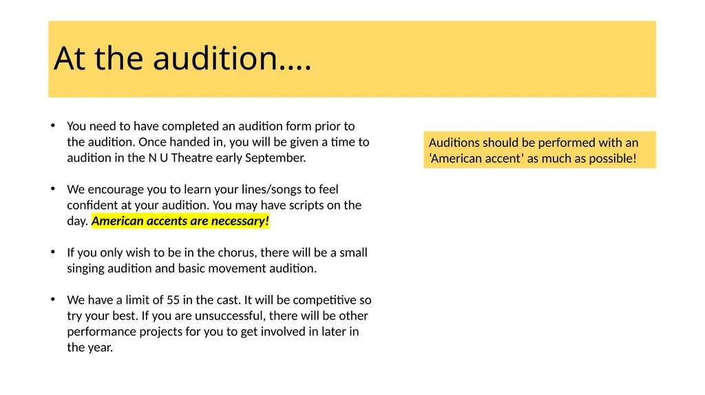 In this audition pack, you can see a number of - slide 5 of 28