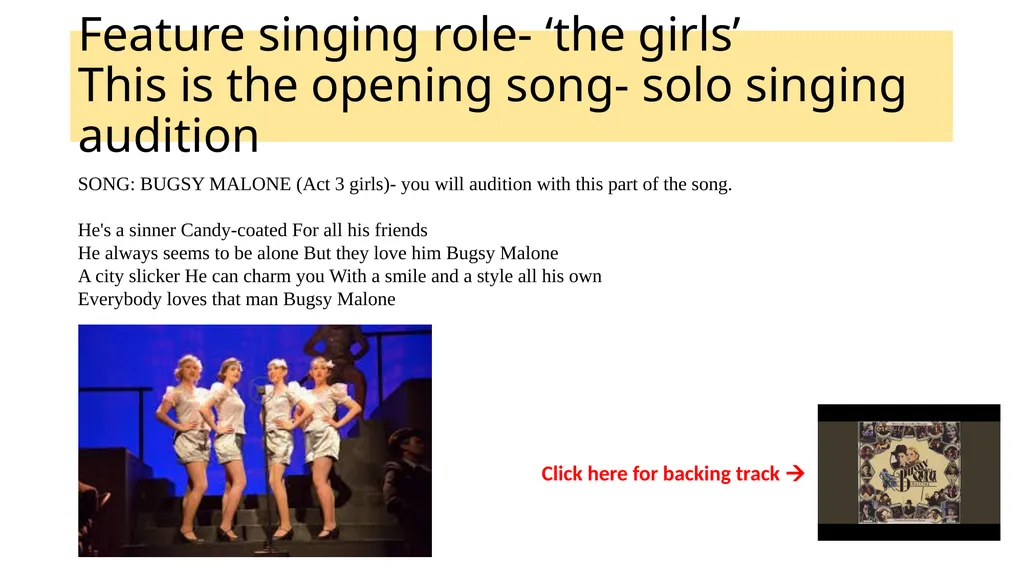 In this audition pack, you can see a number of - slide 26 of 28
