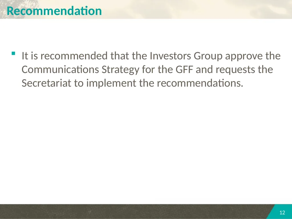 PARTNERSHIP COMMUNICATIONS STRATEGY SECOND - slide 12 of 14