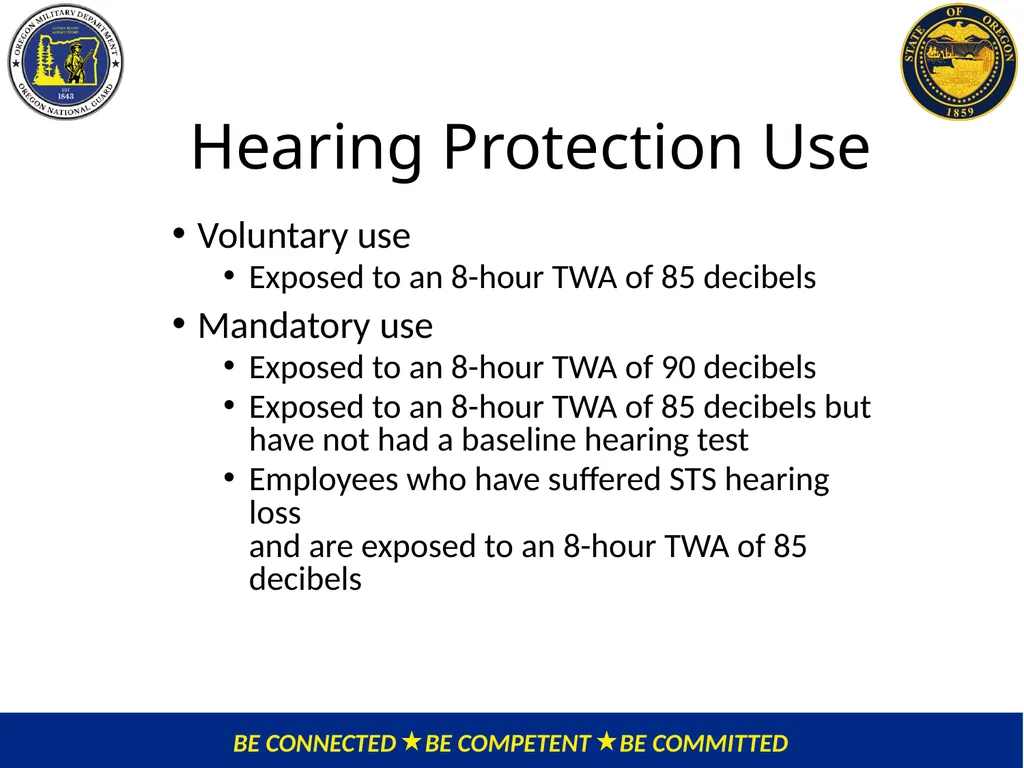 OMD Safety Policy Training HEARING CONSERVATION - slide 18 of 30
