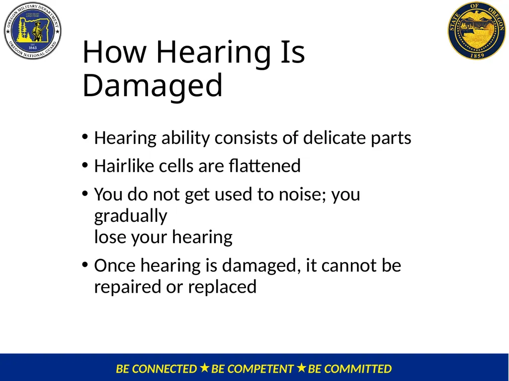 OMD Safety Policy Training HEARING CONSERVATION - slide 7 of 30