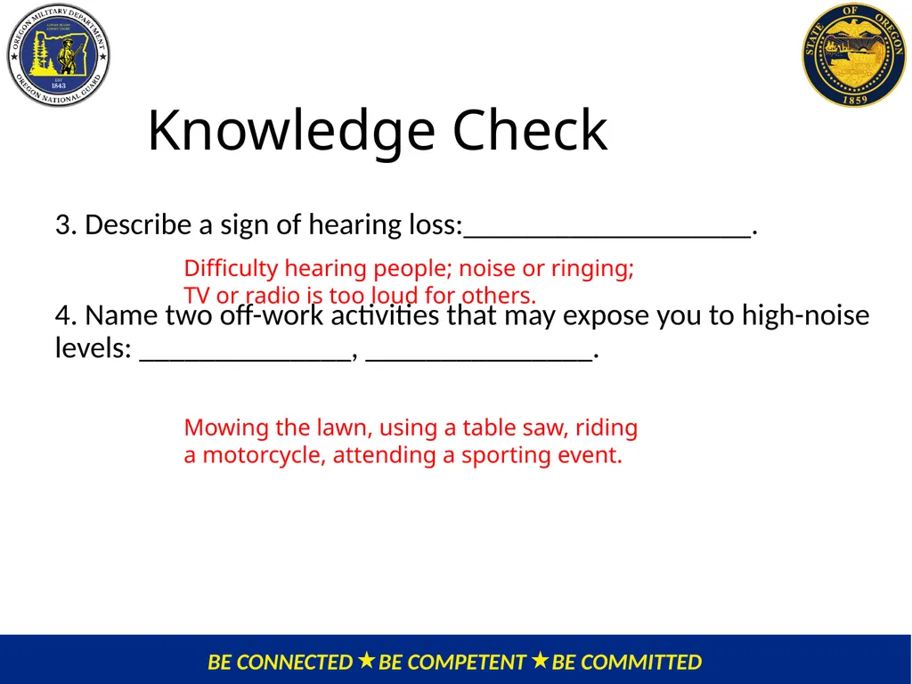 OMD Safety Policy Training HEARING CONSERVATION - slide 26 of 30