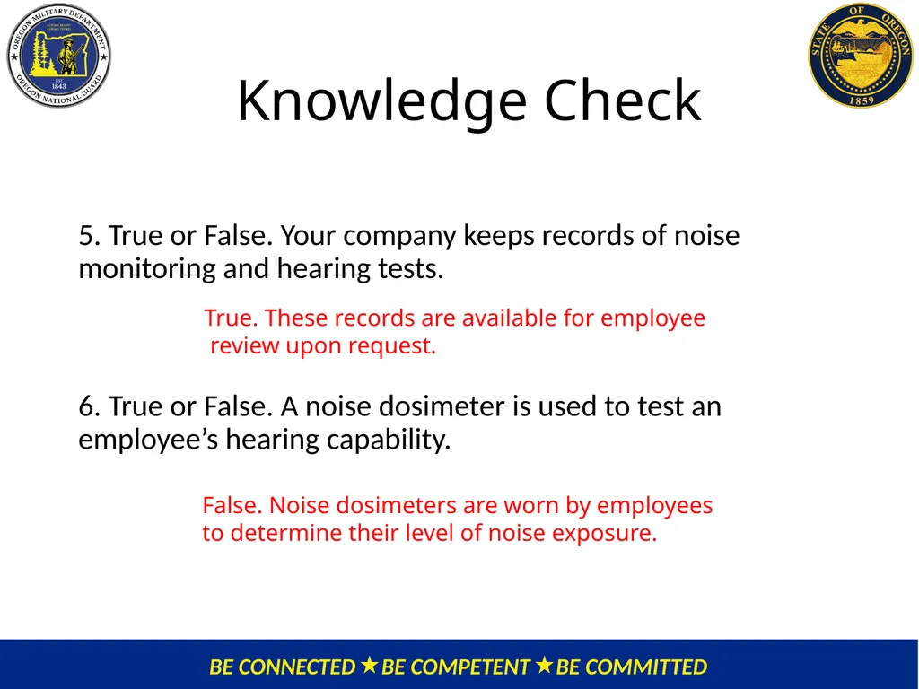 OMD Safety Policy Training HEARING CONSERVATION - slide 27 of 30