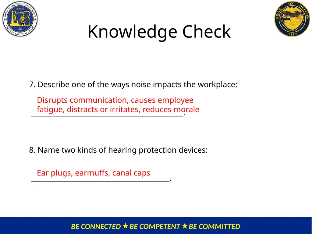 OMD Safety Policy Training HEARING CONSERVATION - slide 28 of 30