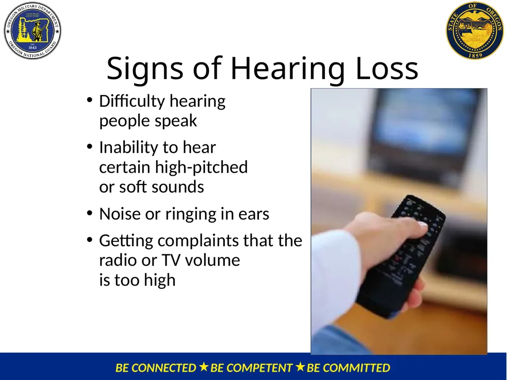OMD Safety Policy Training HEARING CONSERVATION - slide 8 of 30