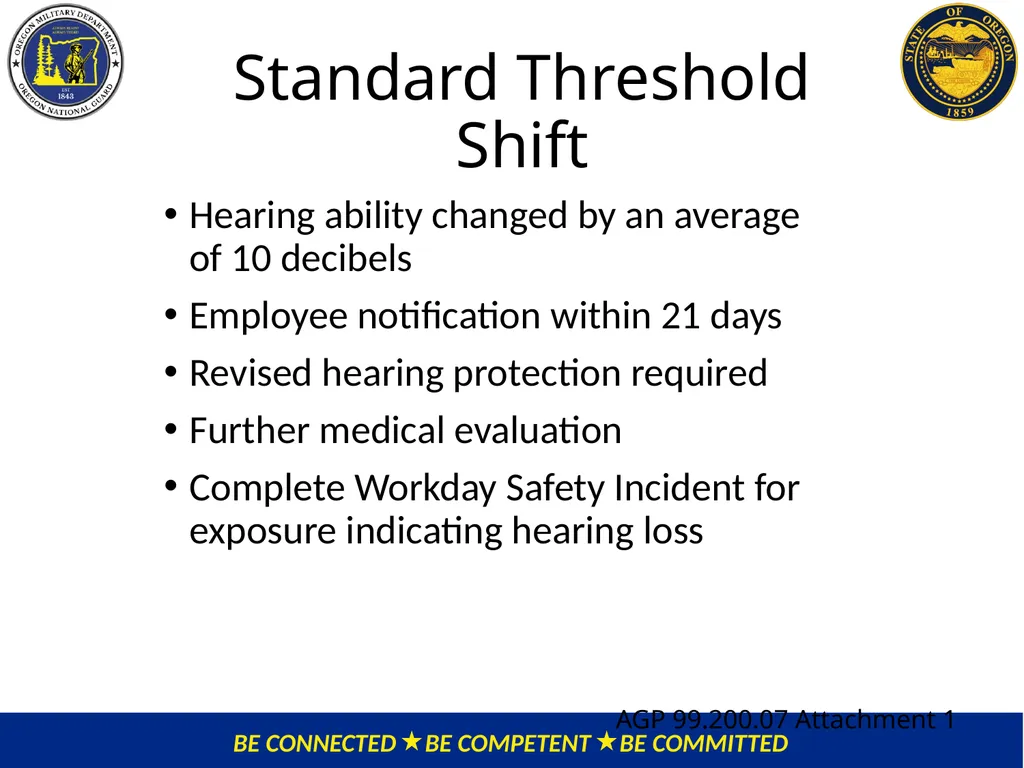 OMD Safety Policy Training HEARING CONSERVATION - slide 14 of 30