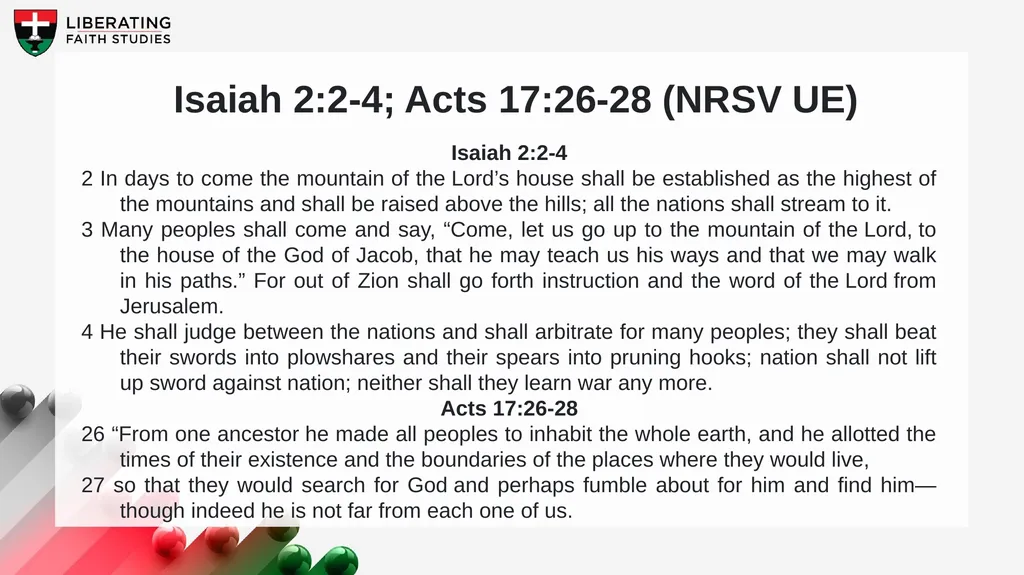 LESSON 5: MARCH 29 World Peace Through Mutual - slide 3 of 22