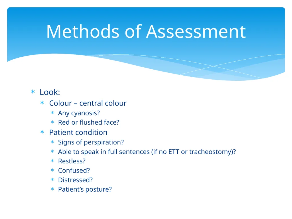 Respiratory Assessment Basic Assessment in - slide 15 of 28