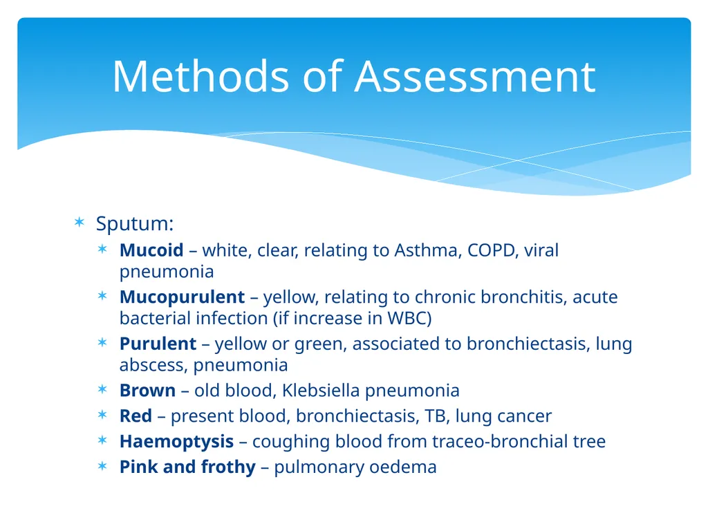 Respiratory Assessment Basic Assessment in - slide 26 of 28