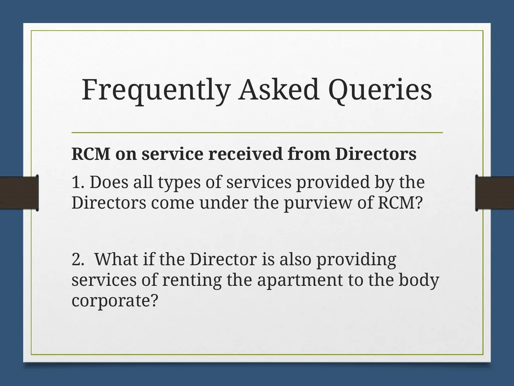 Reverse Charge Mechanism (RCM) under GST Basics - slide 46 of 50