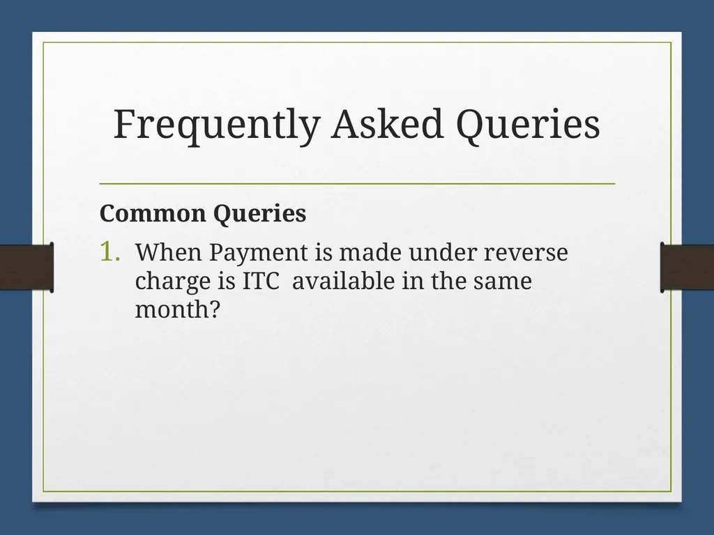 Reverse Charge Mechanism (RCM) under GST Basics - slide 49 of 50
