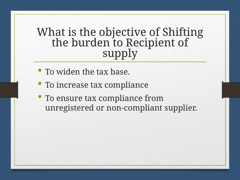 Reverse Charge Mechanism (RCM) under GST Basics - slide 5 of 50