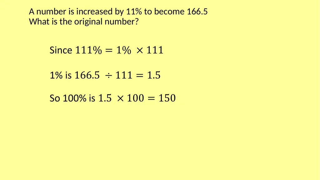 Reverse Percentages At a shop during a discount - slide 8 of 8