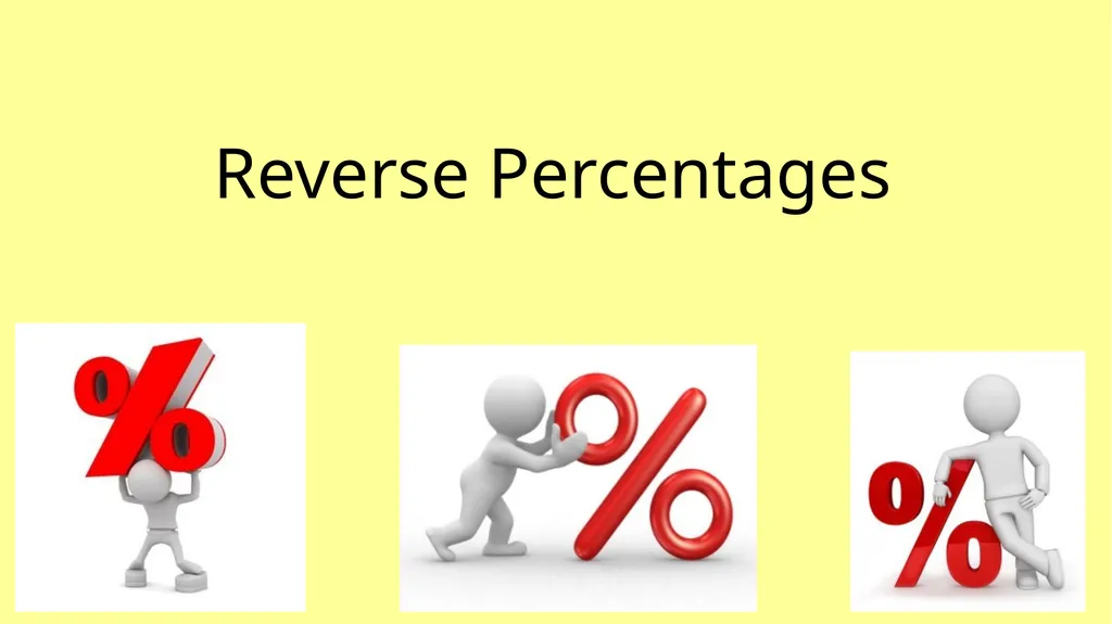 Reverse Percentages At a shop during a discount - slide 1 of 8