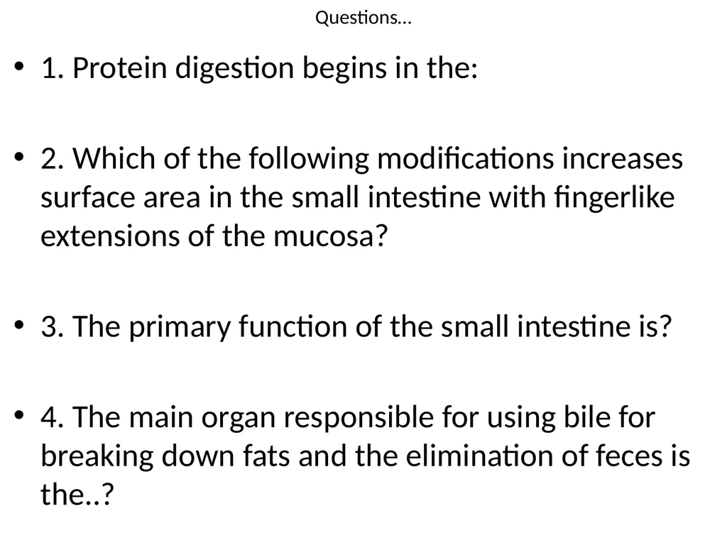 Digestive System How is food used for fuel? - slide 24 of 34