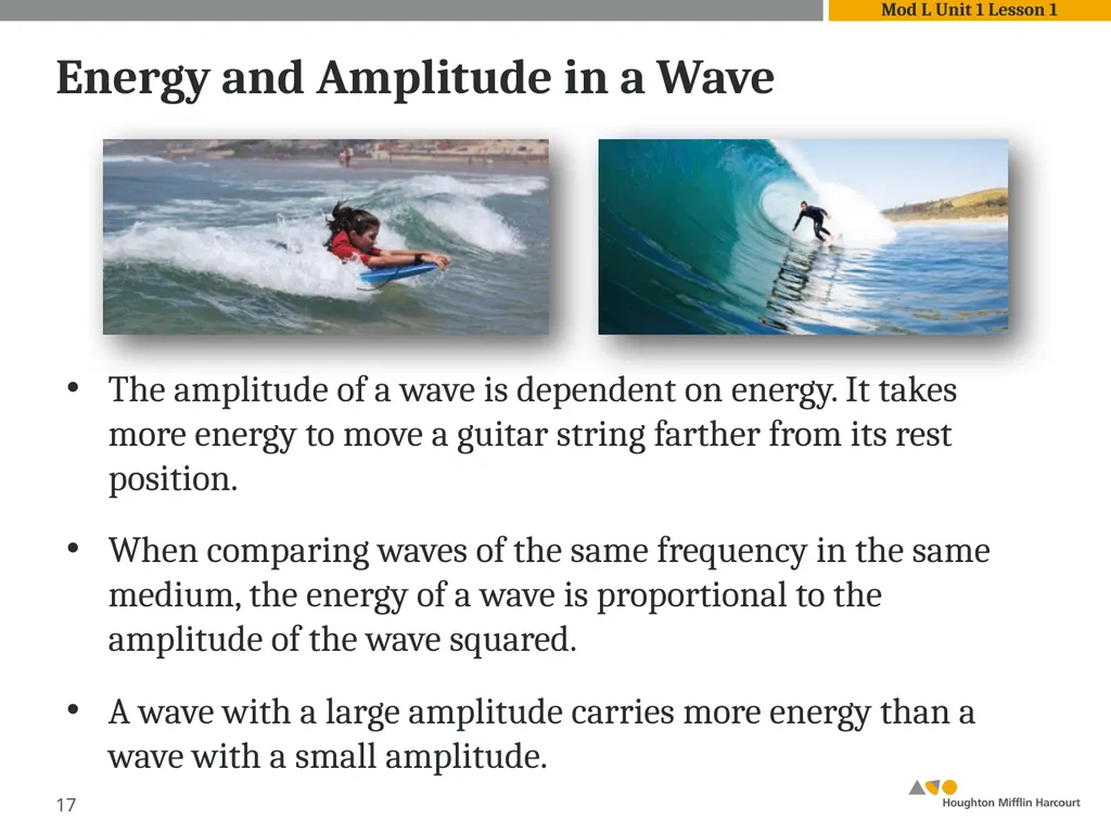 Module L Unit 1: Waves Lesson 1: Introduction to - slide 17 of 18
