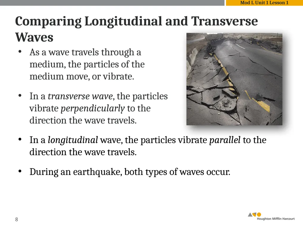Module L Unit 1: Waves Lesson 1: Introduction to - slide 8 of 18