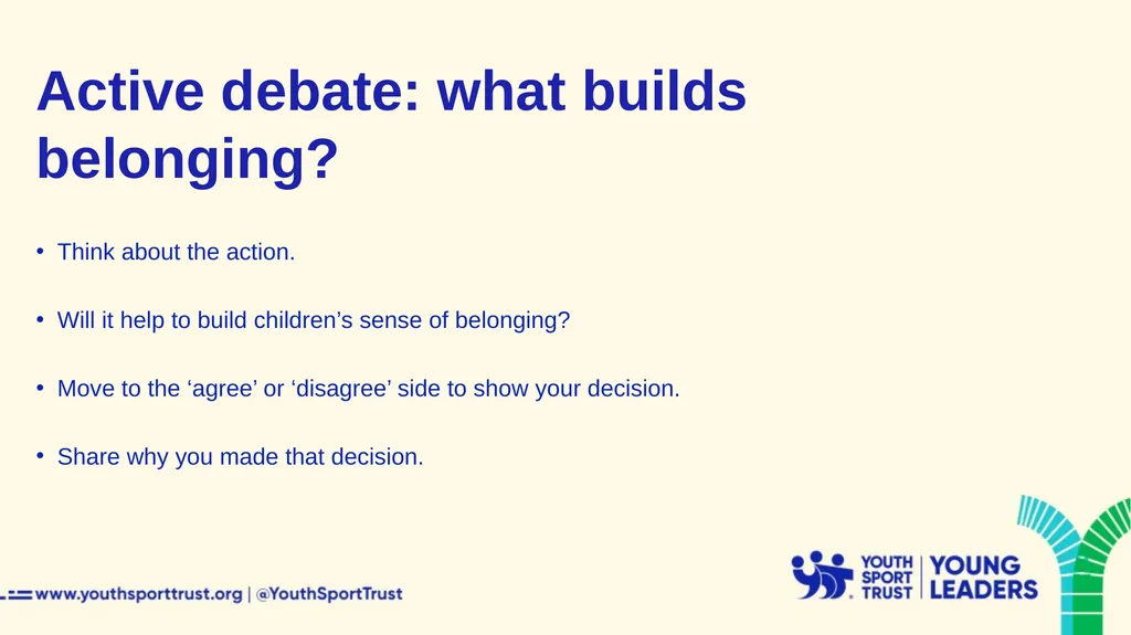 Getting started as a Youth Sport Trust Young - slide 14 of 33