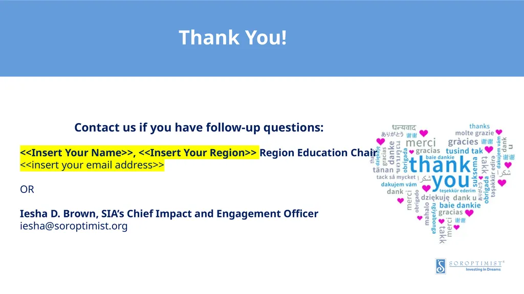 From Learning to Leadership: SOROPTIMIST - slide 8 of 8