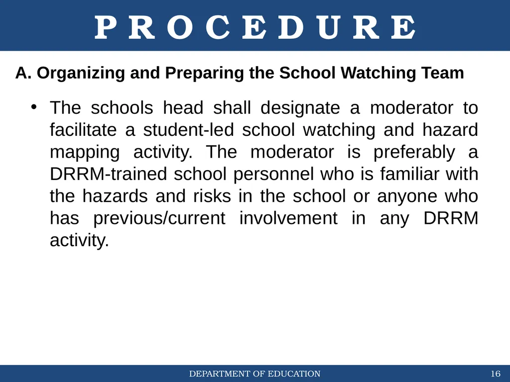 STUDENT-LED SCHOOL WATCHING & HAZARD MAPPING (DO # - slide 16 of 30