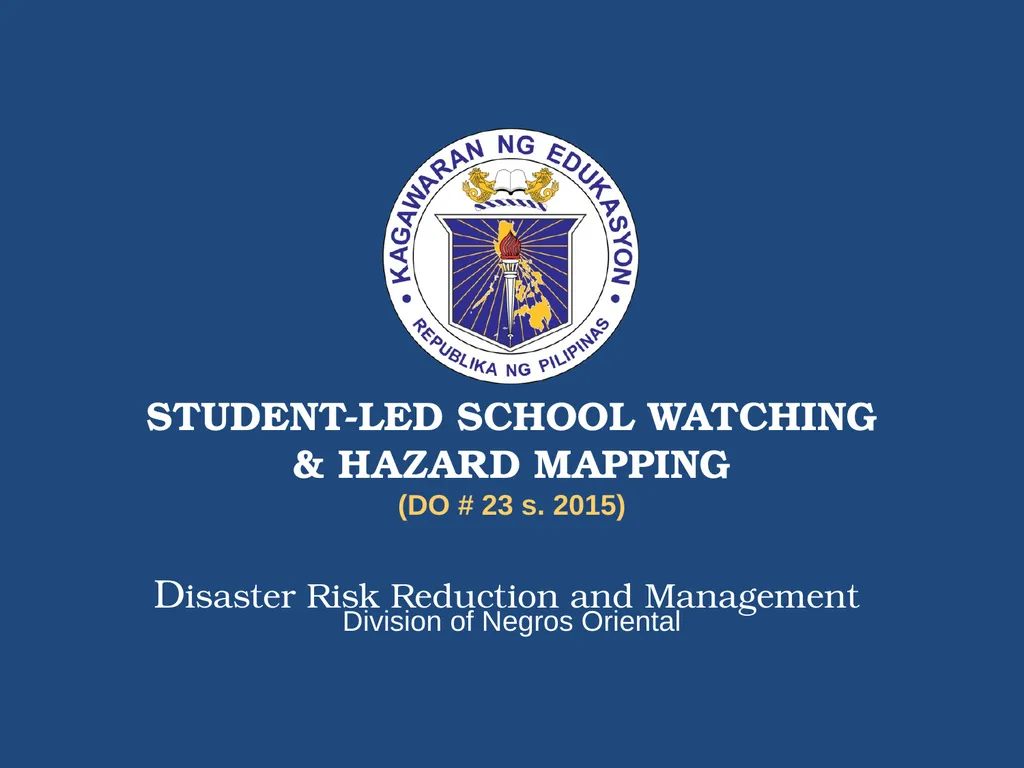 STUDENT-LED SCHOOL WATCHING & HAZARD MAPPING (DO # - slide 1 of 30