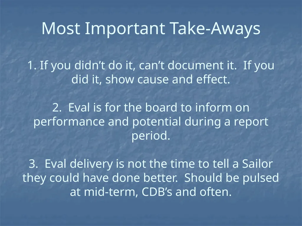 ENLISTED EVALUATION WRITING THE TRUTH, THE WHOLE - slide 36 of 36