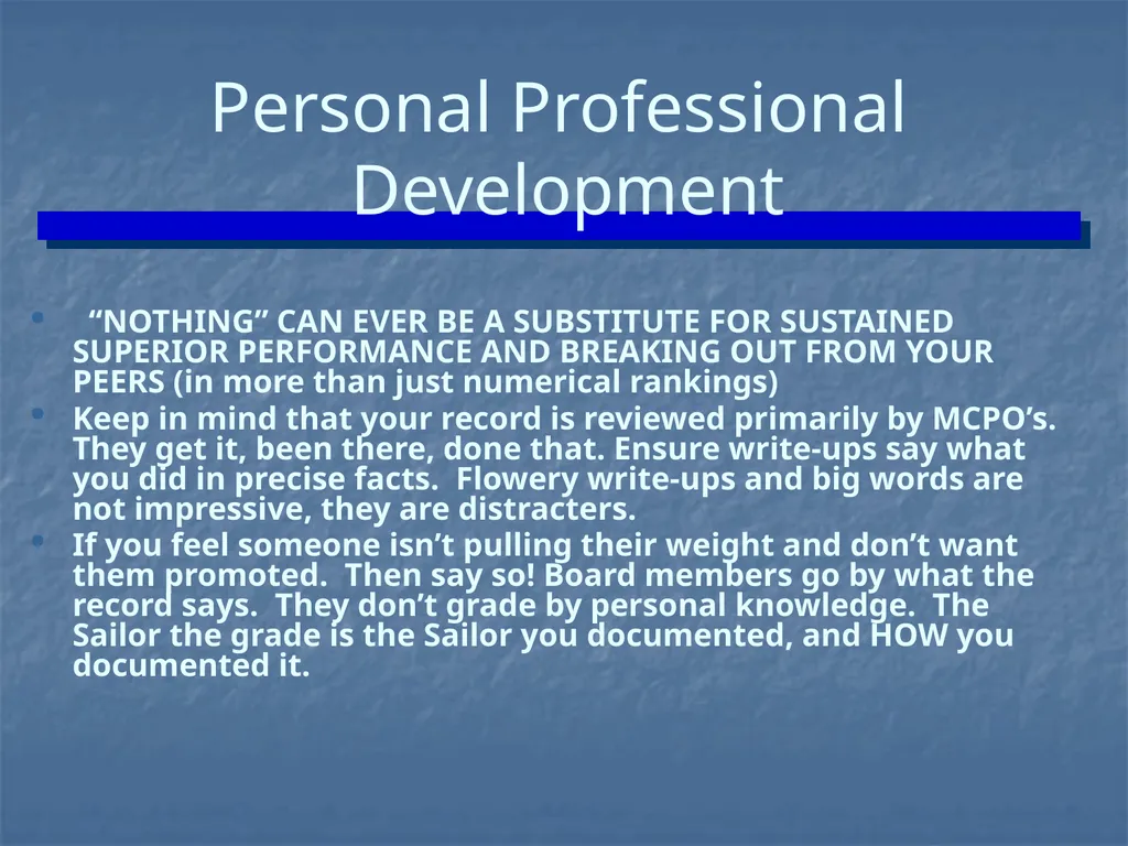 ENLISTED EVALUATION WRITING THE TRUTH, THE WHOLE - slide 30 of 36