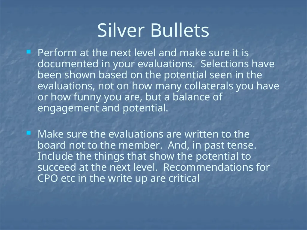 ENLISTED EVALUATION WRITING THE TRUTH, THE WHOLE - slide 34 of 36