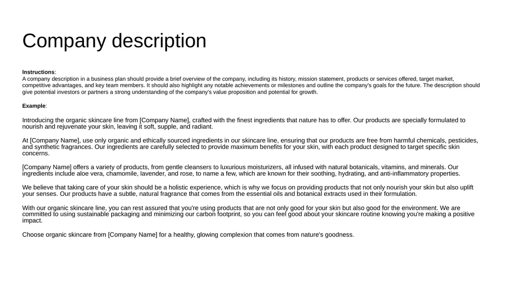Business plan template Provided by GoDaddy The - slide 6 of 12