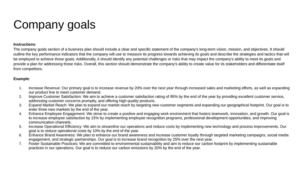 Business plan template Provided by GoDaddy The - slide 7 of 12