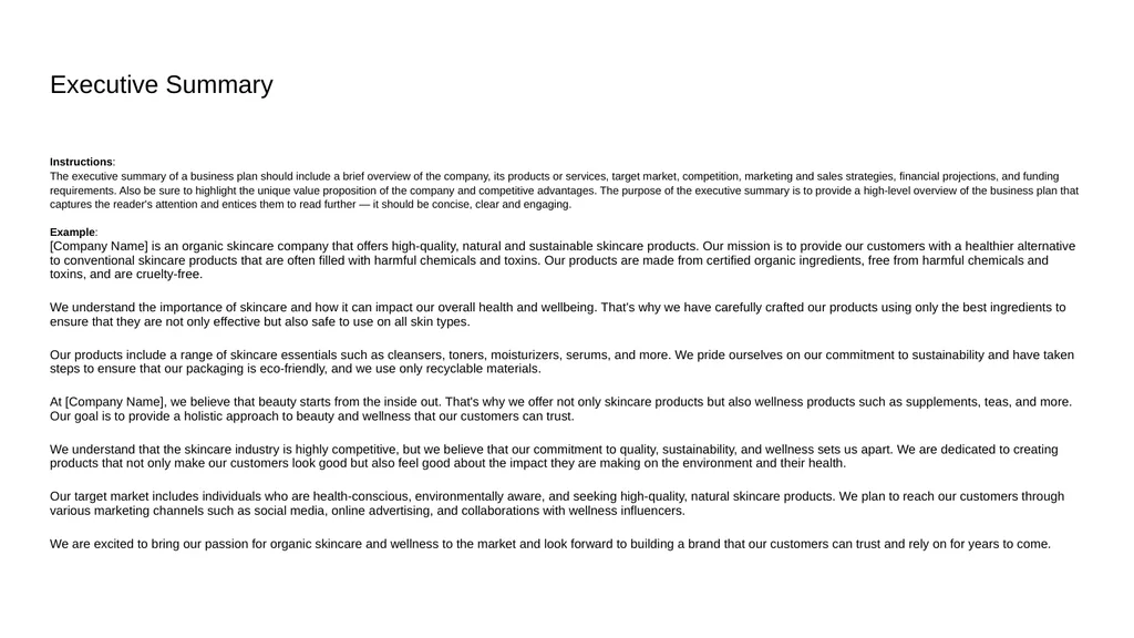 Business plan template Provided by GoDaddy The - slide 5 of 12