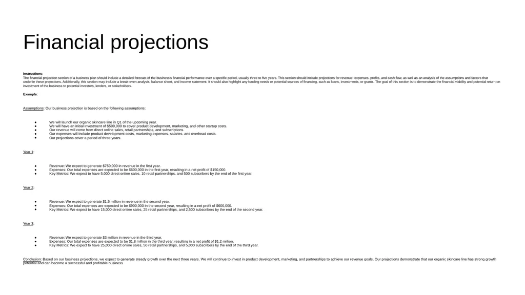 Business plan template Provided by GoDaddy The - slide 11 of 12
