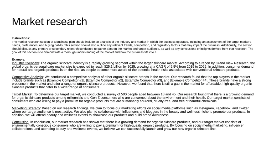Business plan template Provided by GoDaddy The - slide 9 of 12