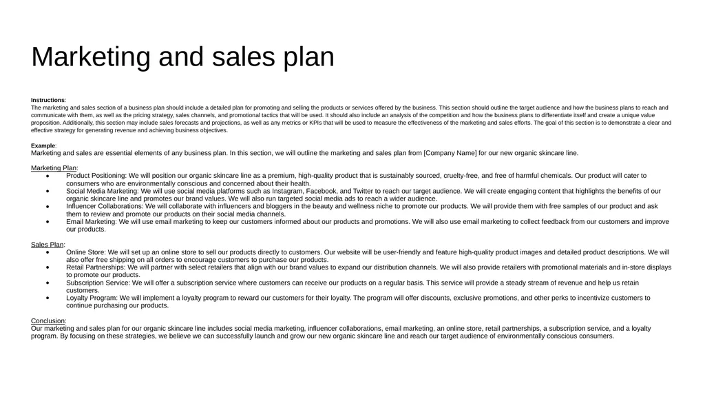 Business plan template Provided by GoDaddy The - slide 10 of 12
