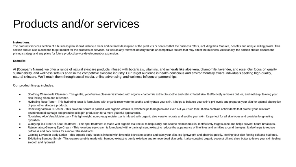 Business plan template Provided by GoDaddy The - slide 8 of 12