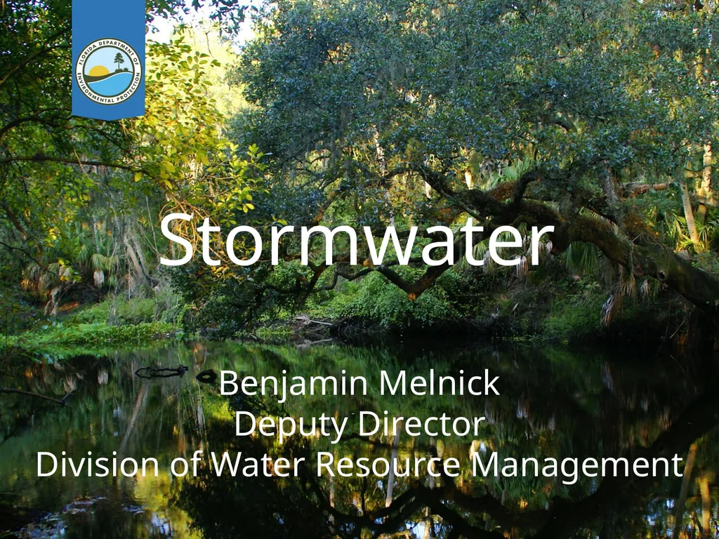 Stormwater Benjamin Melnick Deputy Director - slide 1 of 14