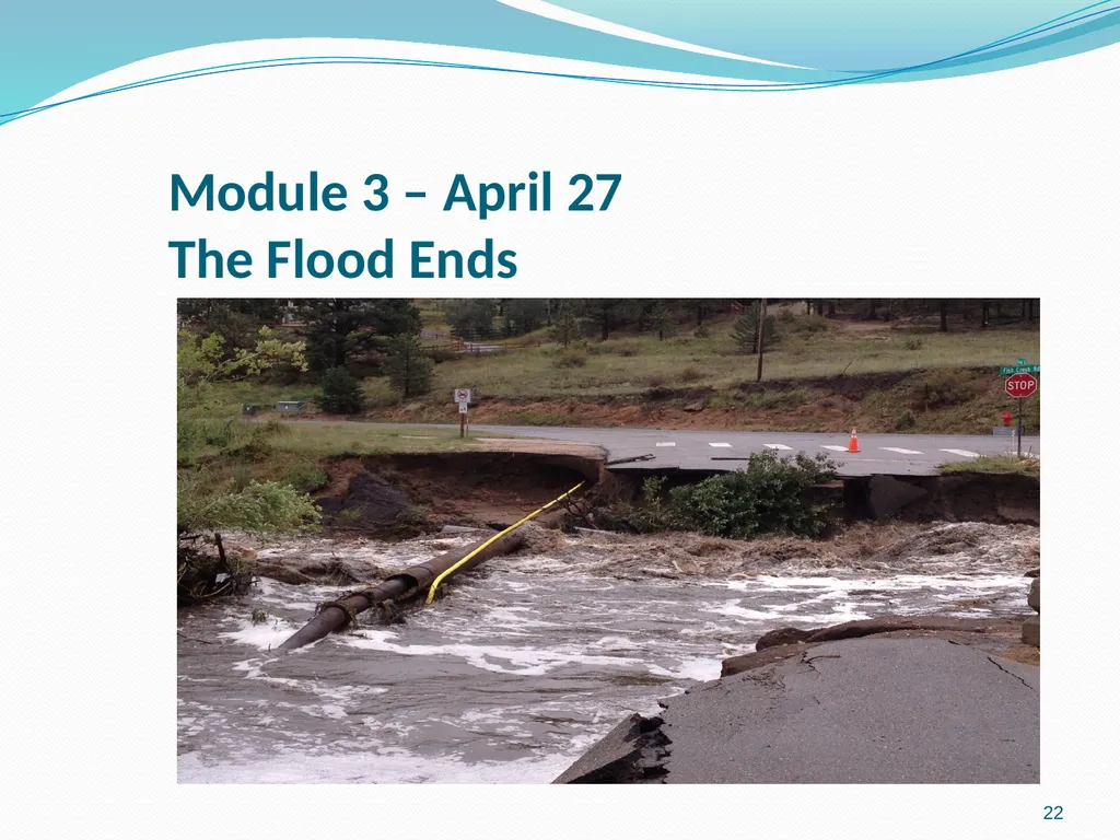 Flood scenario 1 Flood Scenario Tabletop Exercise - slide 22 of 29