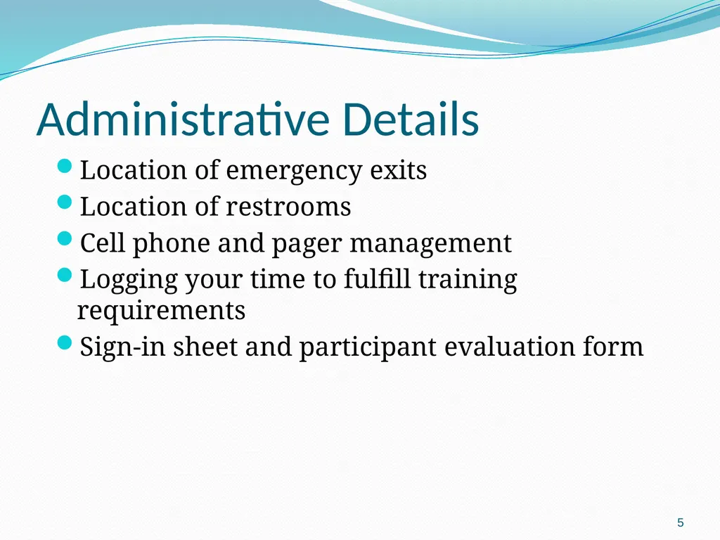 Flood scenario 1 Flood Scenario Tabletop Exercise - slide 5 of 29