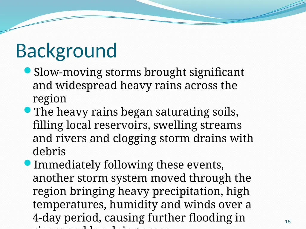 Flood scenario 1 Flood Scenario Tabletop Exercise - slide 15 of 29