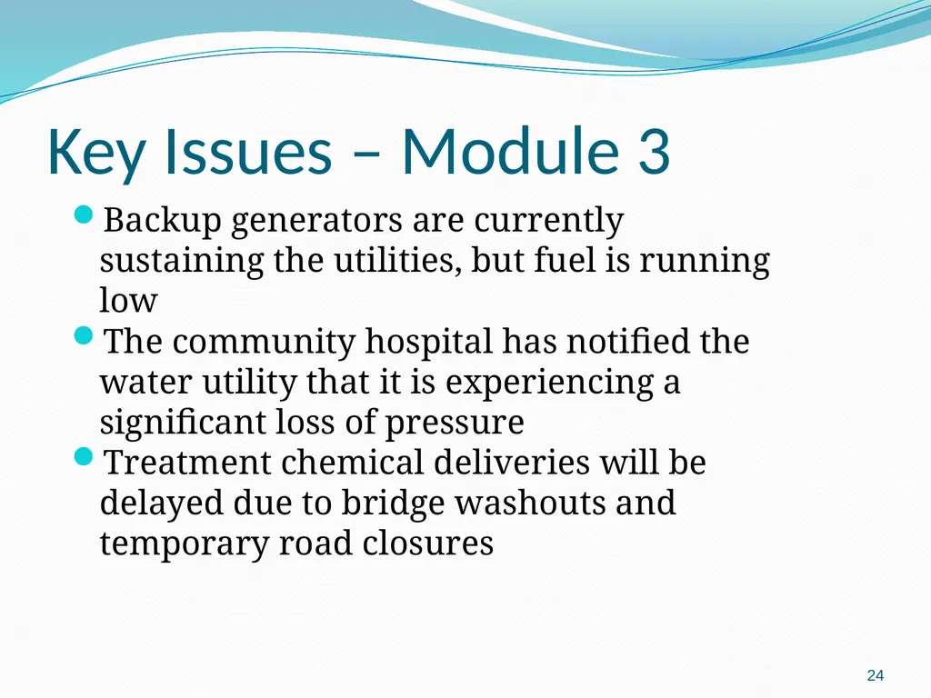 Flood scenario 1 Flood Scenario Tabletop Exercise - slide 24 of 29