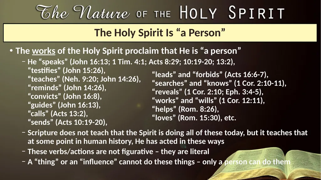 Lesson 1: The Nature of the Holy Spirit—His - slide 7 of 14