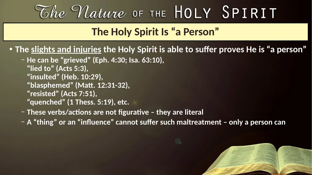 Lesson 1: The Nature of the Holy Spirit—His - slide 9 of 14