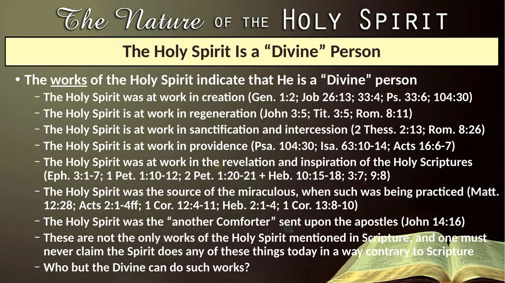 Lesson 1: The Nature of the Holy Spirit—His - slide 12 of 14