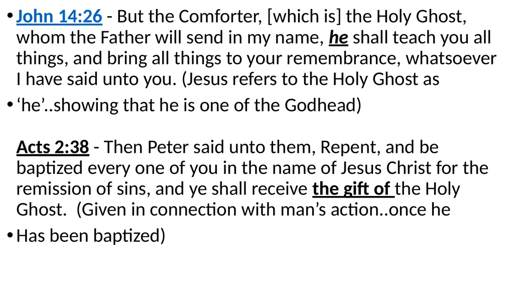 The Holy Spirit of God I John 5: 1-8 1 - slide 8 of 25