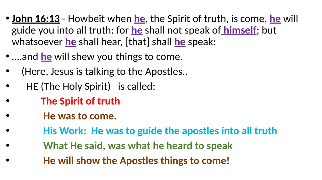 The Holy Spirit of God I John 5: 1-8 1 - slide 10 of 25