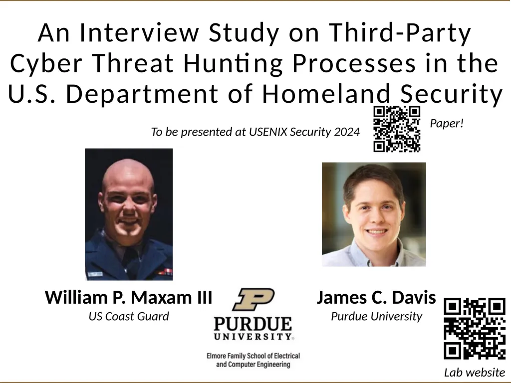 An Interview Study on Third-Party Cyber Threat - slide 1 of 32